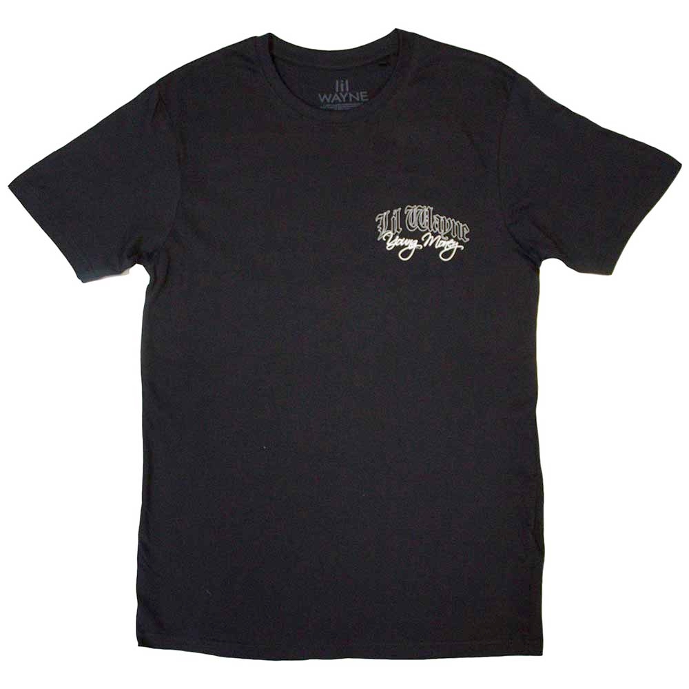 Lil Wayne - Face Infill Heren Tshirt - Zwart